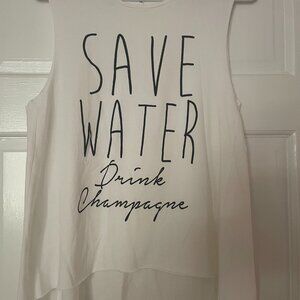 Save Water Drink Champagne graphic tank